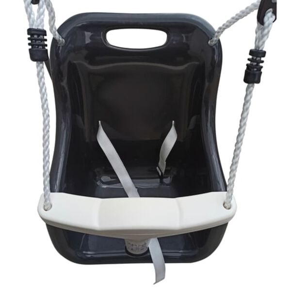 AXI Babyschommel 146x94x118 cm metaal antraciet- en cr&egrave;mekleurig