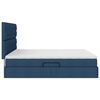 vidaXL Opbergbed met LED met matras Blauw 160 x 200 cm Polyester