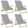 vidaXL Strandhanddoeken 4 st 400 g/m&sup2; 60x135 cm stof grijs