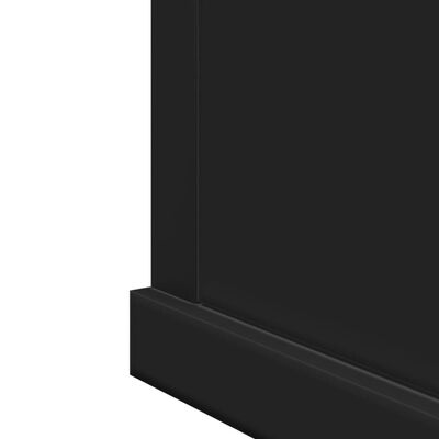 vidaXL Badkamerspiegelkast 42x12x60 cm bewerkt hout zwart