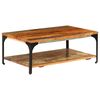 vidaXL Salontafel met schap 100x60x35 cm massief gerecycled hout