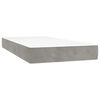 vidaXL Boxspring met matras en LED fluweel lichtgrijs 120x190 cm