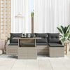 vidaXL Tuin Sofa Set met kussen 6 pcs Lichtgrijs