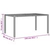 vidaXL Tuintafel met acaciahouten blad 150x90x75 cm poly rattan grijs