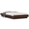 vidaXL Bedframe met LED-verlichting bruin eikenkleur 100x200 cm
