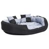 vidaXL Hondenkussen omkeerbaar en wasbaar 110x80x23 cm grijs en zwart