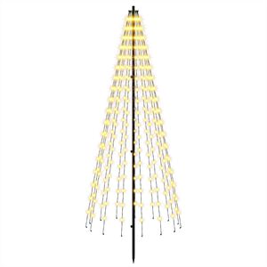 vidaXL LED Kerstboom 165 cm 270 LED's Warmwit IJzer Zwart