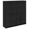 vidaXL Highboard 2 st Zwart Eiken 68 x 37 x 142 cm Bewerkt hout