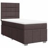 vidaXL Boxspring met matras stof donkerbruin 90x200 cm