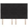 vidaXL Hoofdbord met hoofdeinde Zwart 144 cm Fluweel