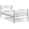 vidaXL Bedframe metaal grijs 90x200 cm