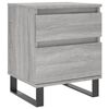 vidaXL Nachtkastje 40x35x50 cm bewerkt hout grijs sonoma eikenkleurig
