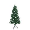 vidaXL Hoek Kunstkerstboom met 150 LED Groen 150 cm PVC en Metaal