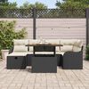 vidaXL Tuin Sofa Set 7 pcs Zwart poly rattan