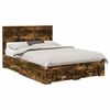 vidaXL Bedframe met lade Gerookt eiken 140 x 200 cm Bewerkt hout