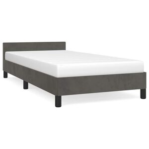 vidaXL Bedframe zonder matras 80x200 cm fluweel donkergrijs