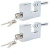 vidaXL Hangslot 2 st Zilver Staal