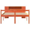 vidaXL Bed met boekenkast zonder matras hout wasbruin 135x190 cm