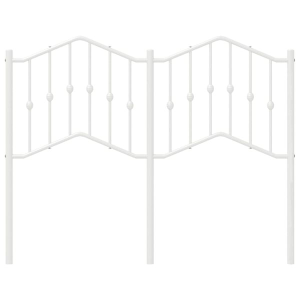 vidaXL Vervangend hoofdbord 120 cm metaal wit