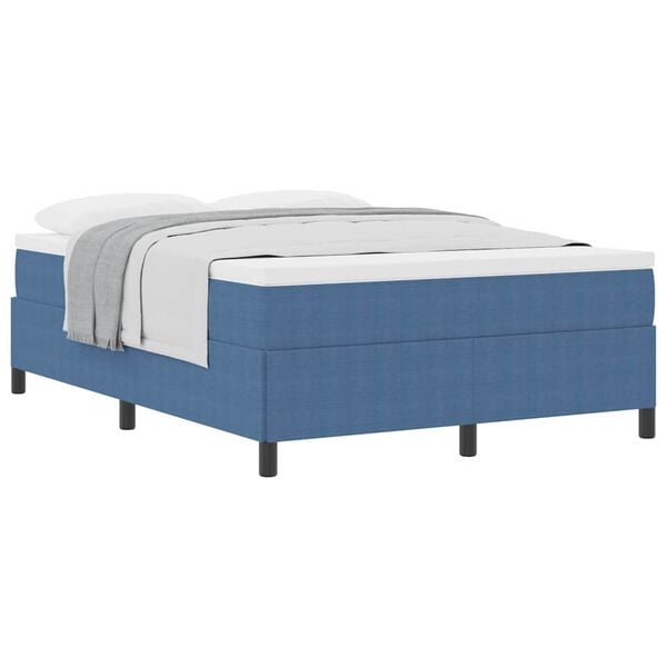 vidaXL Bedframe Blauw 160 x 200 cm Katoenen stof