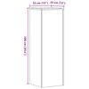vidaXL Plantenstandaards 2 st 33x33x100 cm bewerkt hout wit