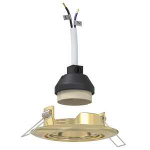 vidaXL Spotlights met schijnwerpers 6 pcs Goud 9 x 9 cm Metaal