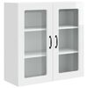vidaXL Wandglas cabinet PORTO Hoogglans wit 80 x 31 x 80 cm