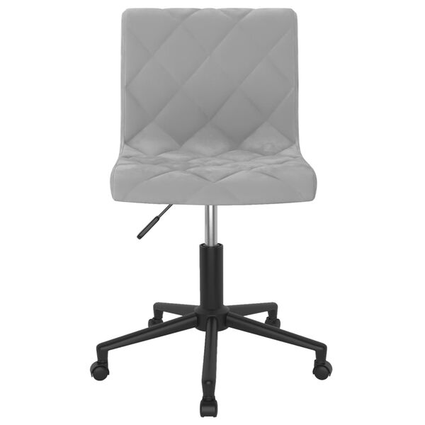 vidaXL Eetkamerstoelen draaibaar 2 st fluweel lichtgrijs