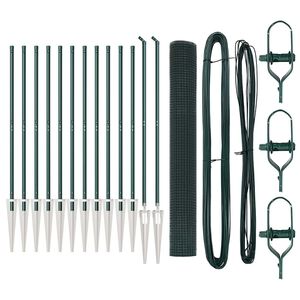 vidaXL Gecombineerd draadhek met spikes 25 x 1,4 m (B x H)
