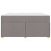 vidaXL Bedframe met matras Taupe 160 x 200 cm Stof