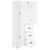 vidaXL Hoge kast 69,5x34x180 cm bewerkt hout wit