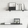 vidaXL Wandschappen 8 st 80x20x1,5 cm spaanplaat hoogglans grijs