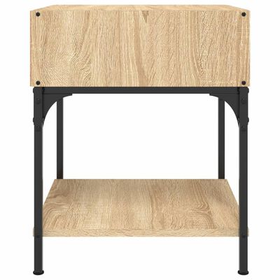 vidaXL Nachtkastjes 2 st 40x41x50 cm bewerkt hout sonoma eikenkleurig