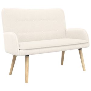vidaXL 2-Zits Sofa Cr&egrave;mekleurig 115 x 61 x 87 cm Boucl&eacute;