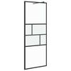 vidaXL Inloop Douche Wand Zwart 80 x 195 x 0,5 cm Glas en Aluminium