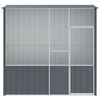 vidaXL Vogelkooi 215x78x200 cm gegalvaniseerd staal antracietkleurig