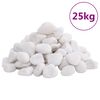 vidaXL Kiezelstenen gepolijst 2-5 cm 25 kg wit