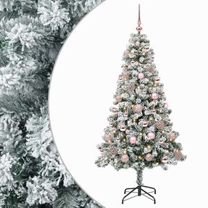 vidaXL Kunstkerstboom met Ballen 120 cm 150 LED's Warmwit