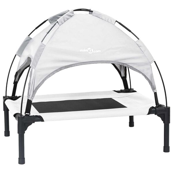 vidaXL Hondenbed Zilvergrijs 76 x 62 x 70,5 cm Staal