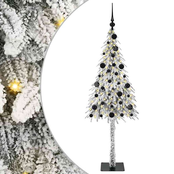 vidaXL Kerstboom met 150 LED met standaard Wit 150 cm PE en staal