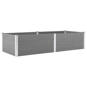 vidaXL Plantenbak verhoogd 250x100x54 cm HKC grijs