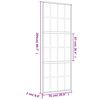 vidaXL Schuifdeur 76x205 cm helder ESG-glas en aluminium goudkleurig