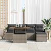vidaXL Tuin Sofa Set met kussen 6 pcs Grijs