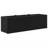 vidaXL Plantenbak met 3 potten 105x30x32 cm poly rattan zwart