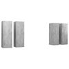 vidaXL Tv-meubelen 4 st 30,5x30x90 cm bewerkt hout betongrijs