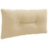 vidaXL Rugkussen PUTTEN 100% Polyester Beige 70 x 40 x 10 cm