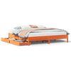 vidaXL Bedframe zonder matras massief grenenhout wasbruin 200x200 cm