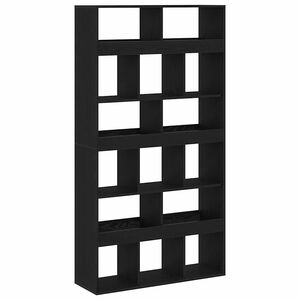 vidaXL Boekenkast 15-laags 100 x 33 x 187,5 cm Zwart Eiken