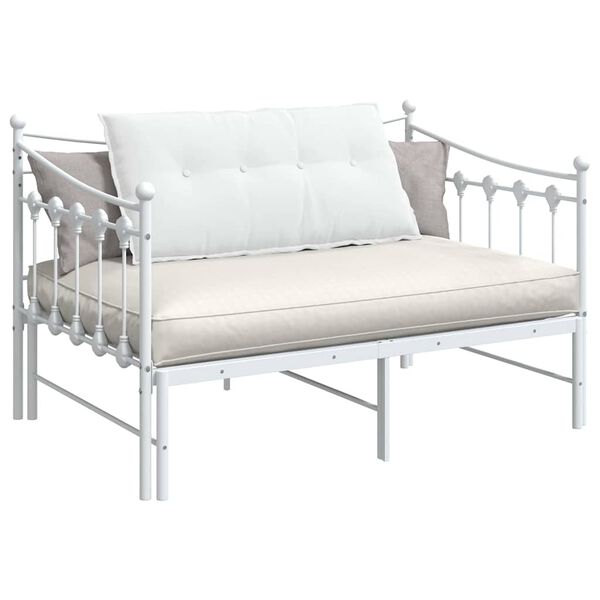 vidaXL Rugkussen Wit 100 x 19 x 50 cm Stof