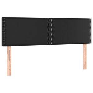 vidaXL Hoofdborden 144x5x78/88 cm kunstleer zwart
